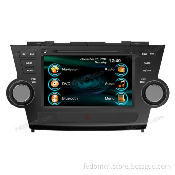 8 Inch TFT LCD Touch Screen Car DVD GPS Navigation System for Toyota Highlander with Bluetooth+Radio+iPod+Video